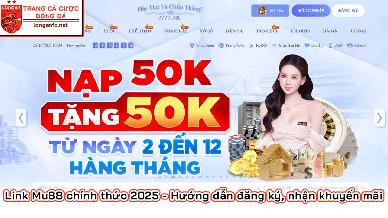 Link Mu88 chính thức 2025 - Hướng dẫn đăng ký, nhận khuyến mãiLink Mu88 chính thức 2025 - Hướng dẫn đăng ký, nhận khuyến mãi